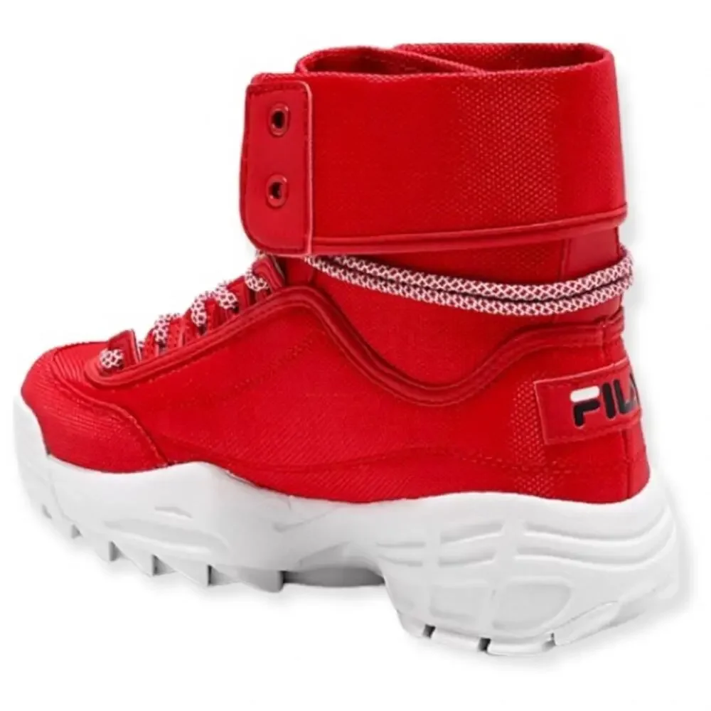 FILA Disruptor Ballistic Red Sneaker Boots Womens Size 7 Chunky Platform Shoes